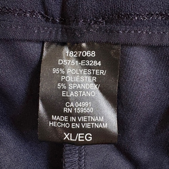 Hilary Radley Ladies' Pull On Crepe Pants, Stretch, Navy Blue, XL, NWT - Picture 12 of 13